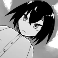 普段描いているキャラをグレースケールで